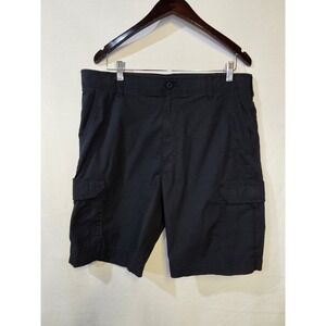 Lee Extreme Motion Cargo Shorts Mens 36 Black Stretch Utility Pockets